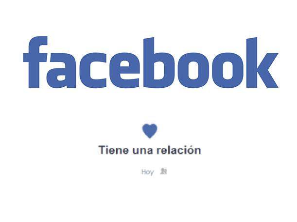 Anuncio de Facebook de que alguien tiene una relación. 