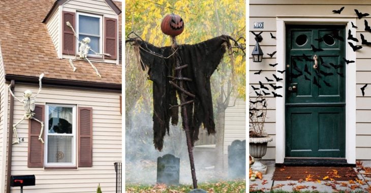 20 decoraciones de Halloween para exterior de tu casa que te harán gritar "dulce o truco"