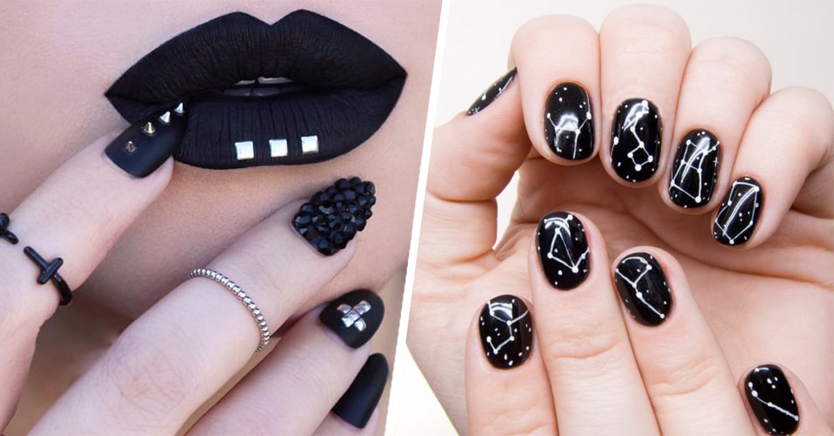 15 diseños para tus uñas que te harán amar el color negro