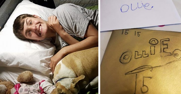 Él escribió sus propias felicitaciones porque no tenía amigos, su mamá pidió ayuda e Internet respondió así