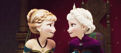 Chicas de Frozen riendo. 