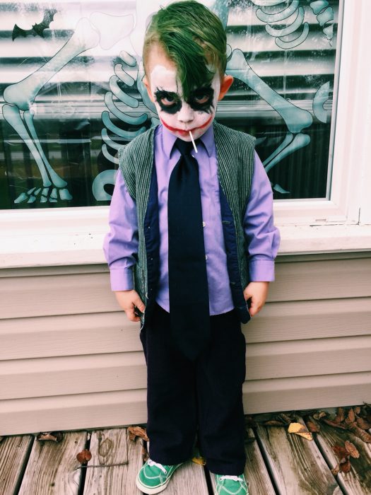 Niños disfrazado de Joker. 