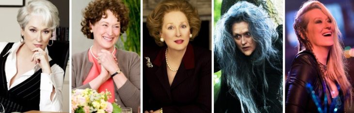 Mery Streep diferentes personajes