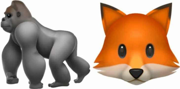 dos emojis de gorila y zorro 
