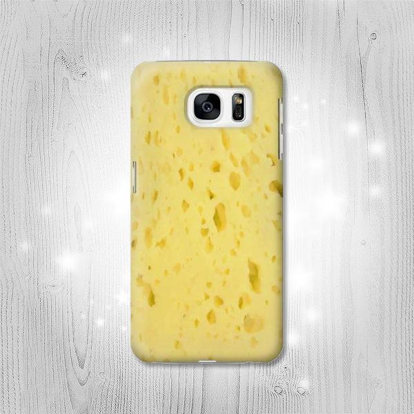 protector para celular con estampado de queso