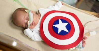 Bebés prematuros usaron disfraces de superhéroes como homenaje a la lucha por su vida