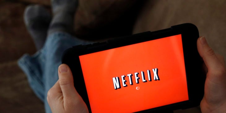 Netflix abierto desde una tablet
