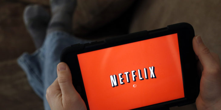 Netflix abierto desde una tablet