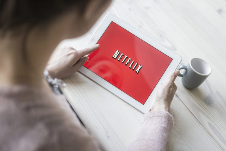 Netflix abierto desde una tablet 