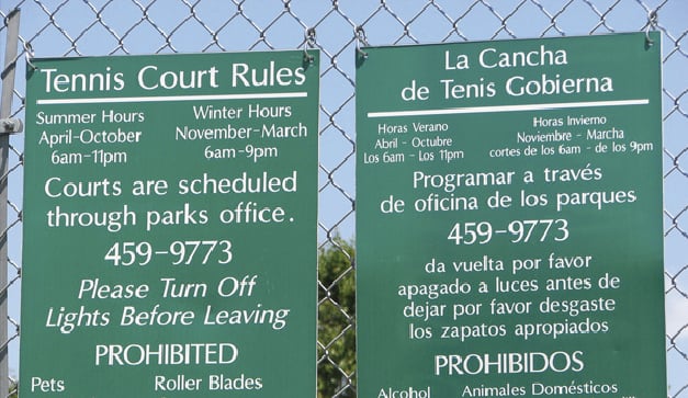 Reglas para tenis