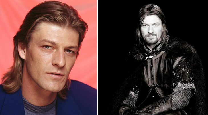 Sean Bean con barba y sin barba. 