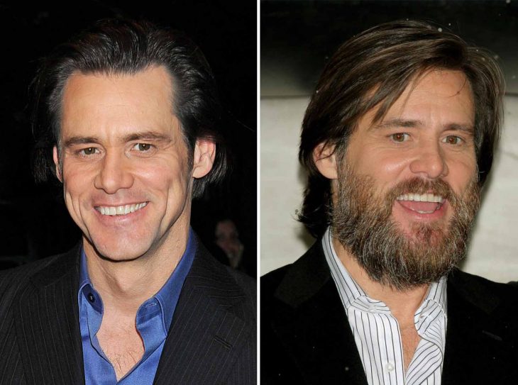 Jim Carrey con barba. 