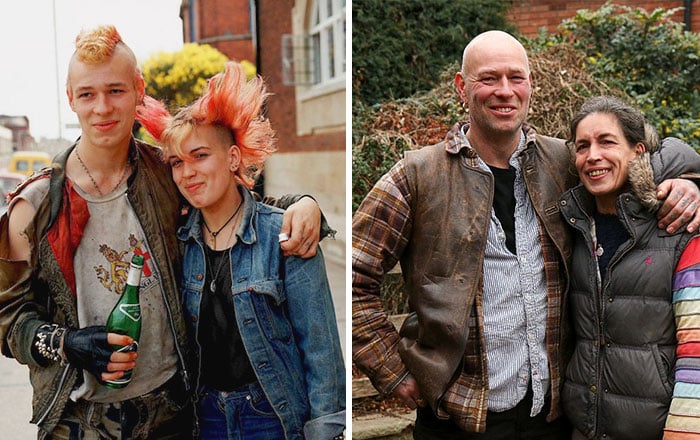 pareja punks antes y después 30 años