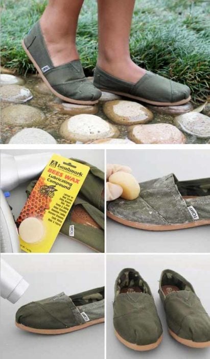 Impermeabilizando tus zapatos. 