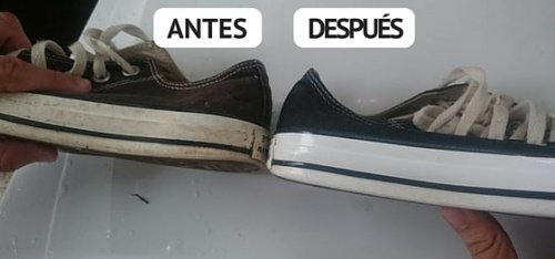 Suelas de tus zapatos más blancos. 