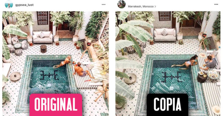 Esta pareja copia las fotos de viaje de otra cuenta de Instagram
