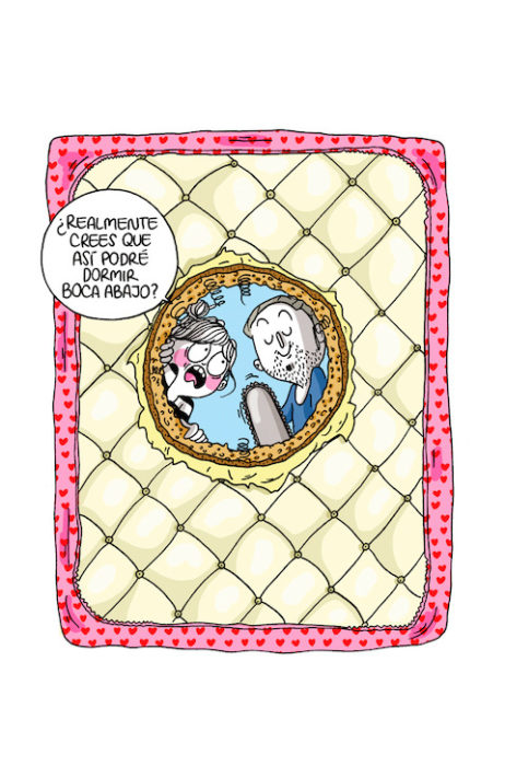 ilustraciones del libro mamma mia! hoyo en el colchon