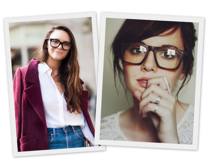 diferentes chicas con lentes