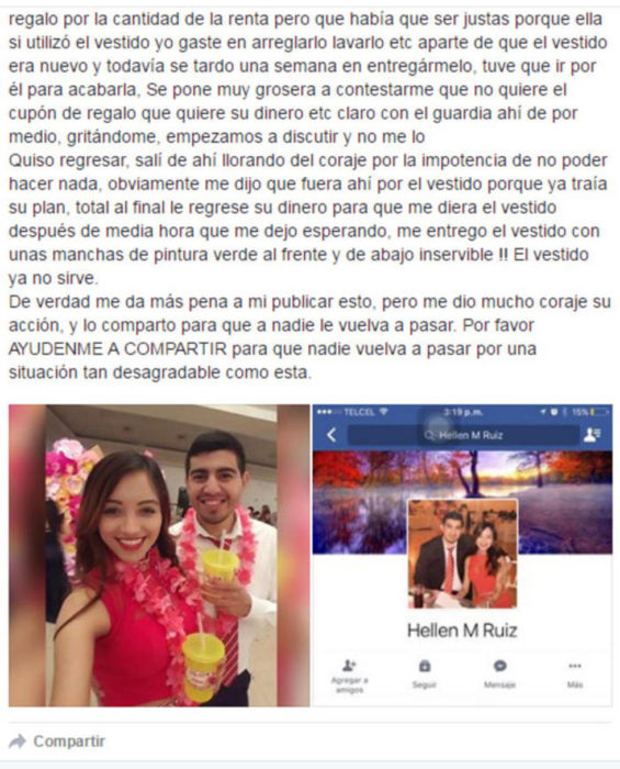 mujer con vestido rojo y captura de pantalla