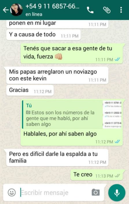 capturas de pantalla de whatsapp