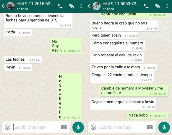 capturas de pantalla de whatsapp