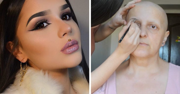 Chica comparte tutorial de maquillaje a pacientes con quimioterapia y es lo más inspirador que verás hoy