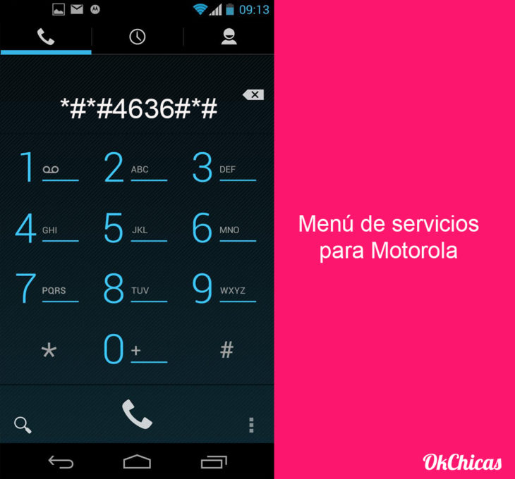 Teclado de android con códigos secretos para el celular 