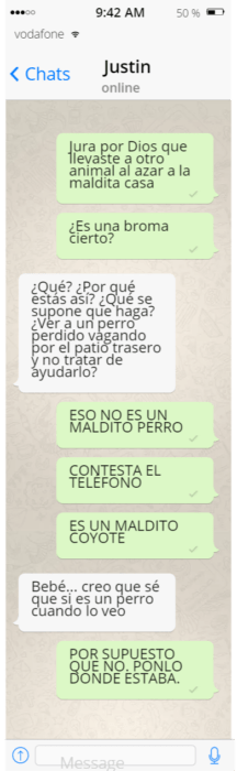 Conversación de whatsapp broma chica a su esposo 