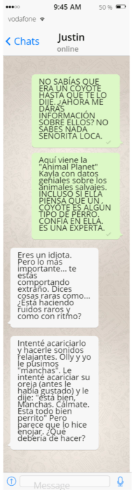 Conversación de whatsapp broma chica a su esposo 