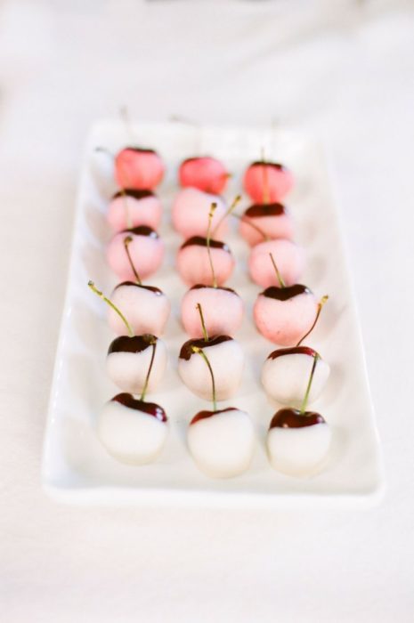 cerezas con chocolate blanco 