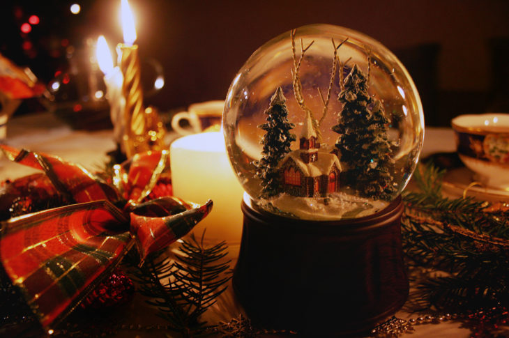 Globo de nieve navideño 