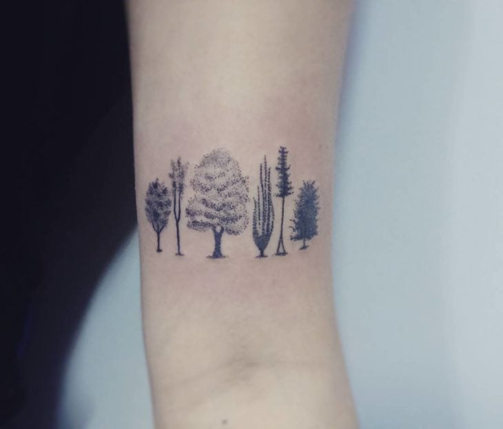 Tatuaje de árboles 