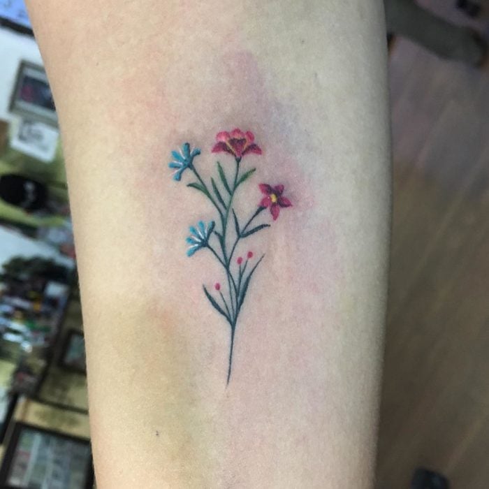Tatuaje de flores 