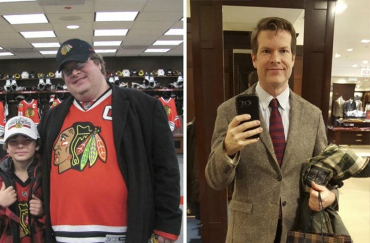 transformacion de hombre con sobrepeso antes y despues 
