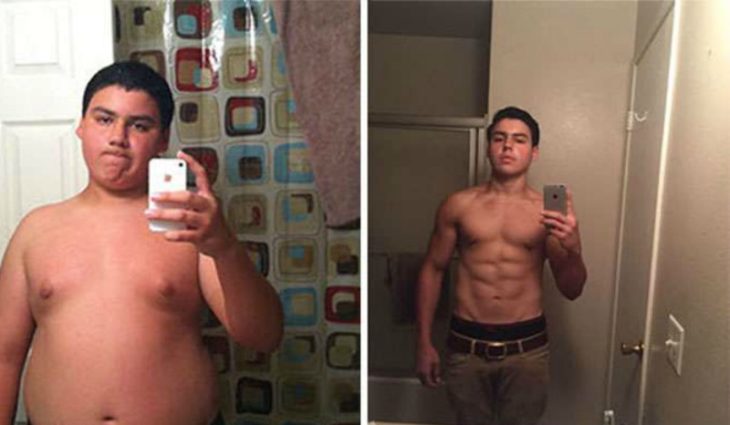 transformacion de hombre con sobrepeso antes y despues 