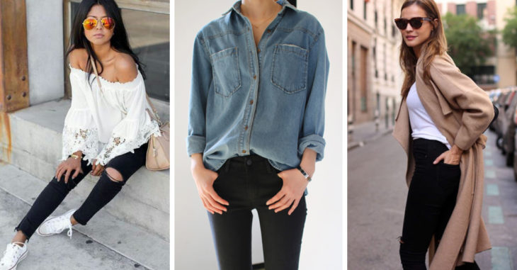 15 outfits para tus pantalones de mezclilla color negro