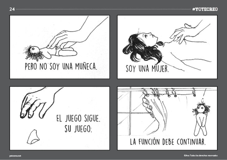 ilustración de de mujer siendo abusada 