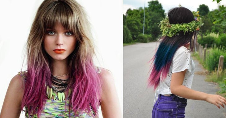 20 ideas para teñir de colores las puntas de tu cabello