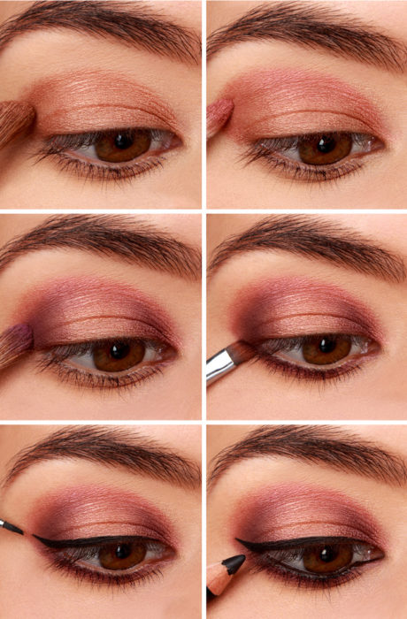 Tutorial con sombras en color rosa 