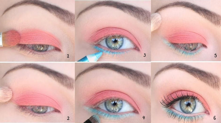 Tutorial con sombras en color rosa 