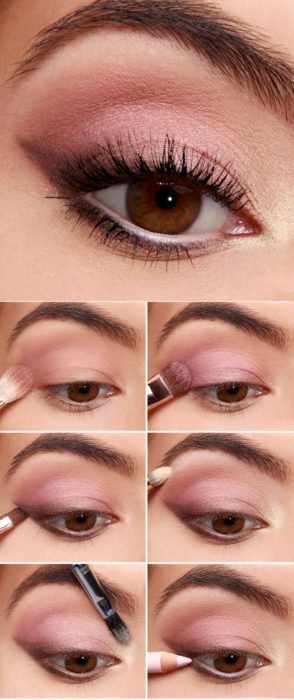 Tutorial con sombras en color rosa 