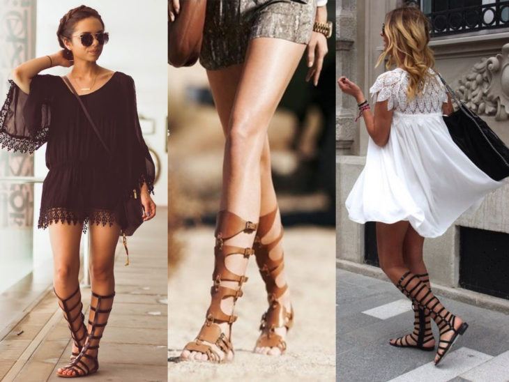 sandalias estilo gladiador