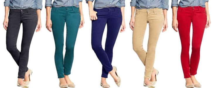 jeans de colores