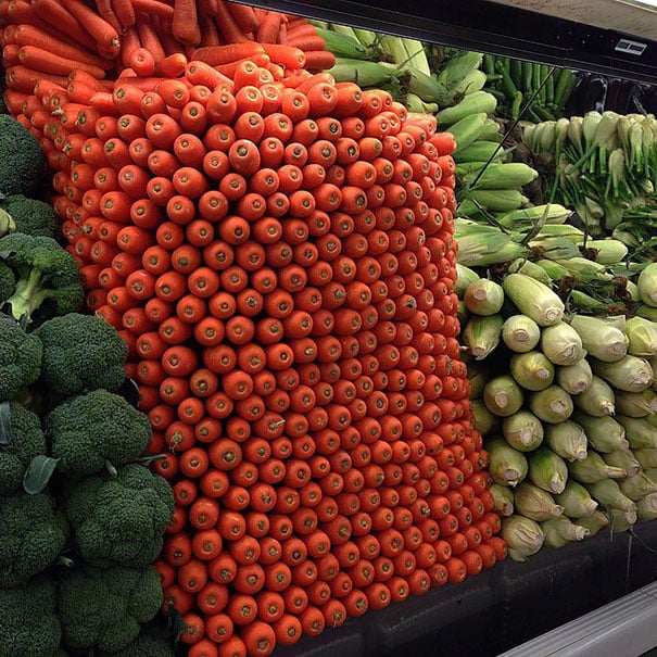 verduras por color y tamaño