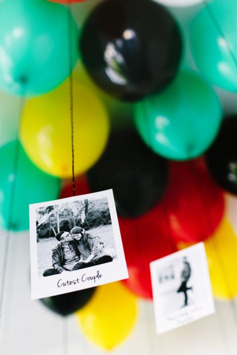 globos de colores con fotografias 