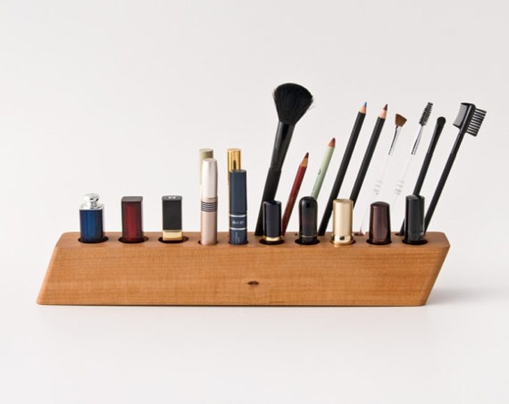 organizador de labiales de madera