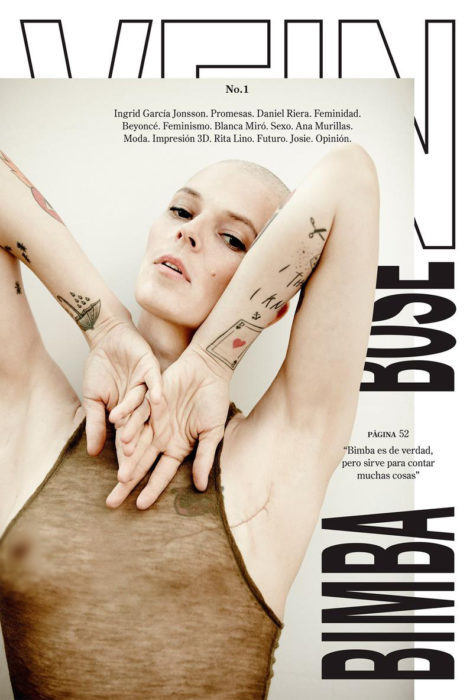 Bimba bosé en la portada de una revista 