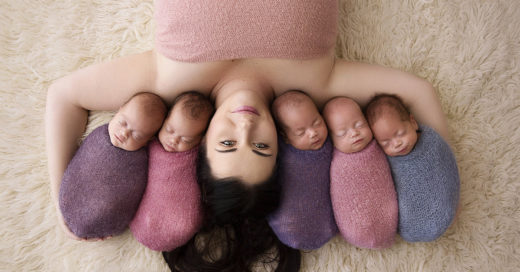 Esta hermosa madre y sus quintillizos tuvieron la sesión de fotos más adorable