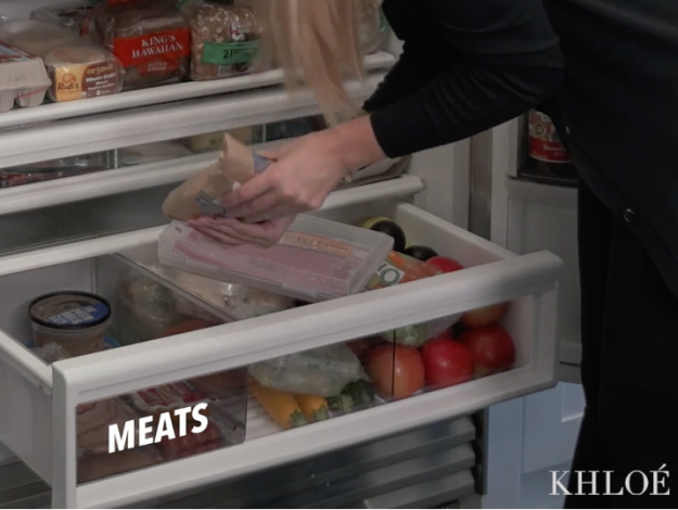 la carne en su refrigerador 