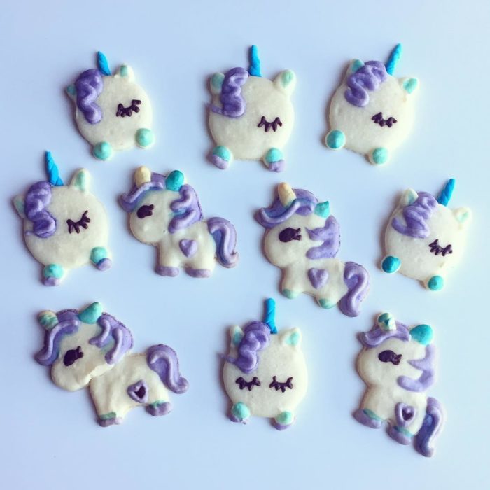 Galletas en forma de unicornio 